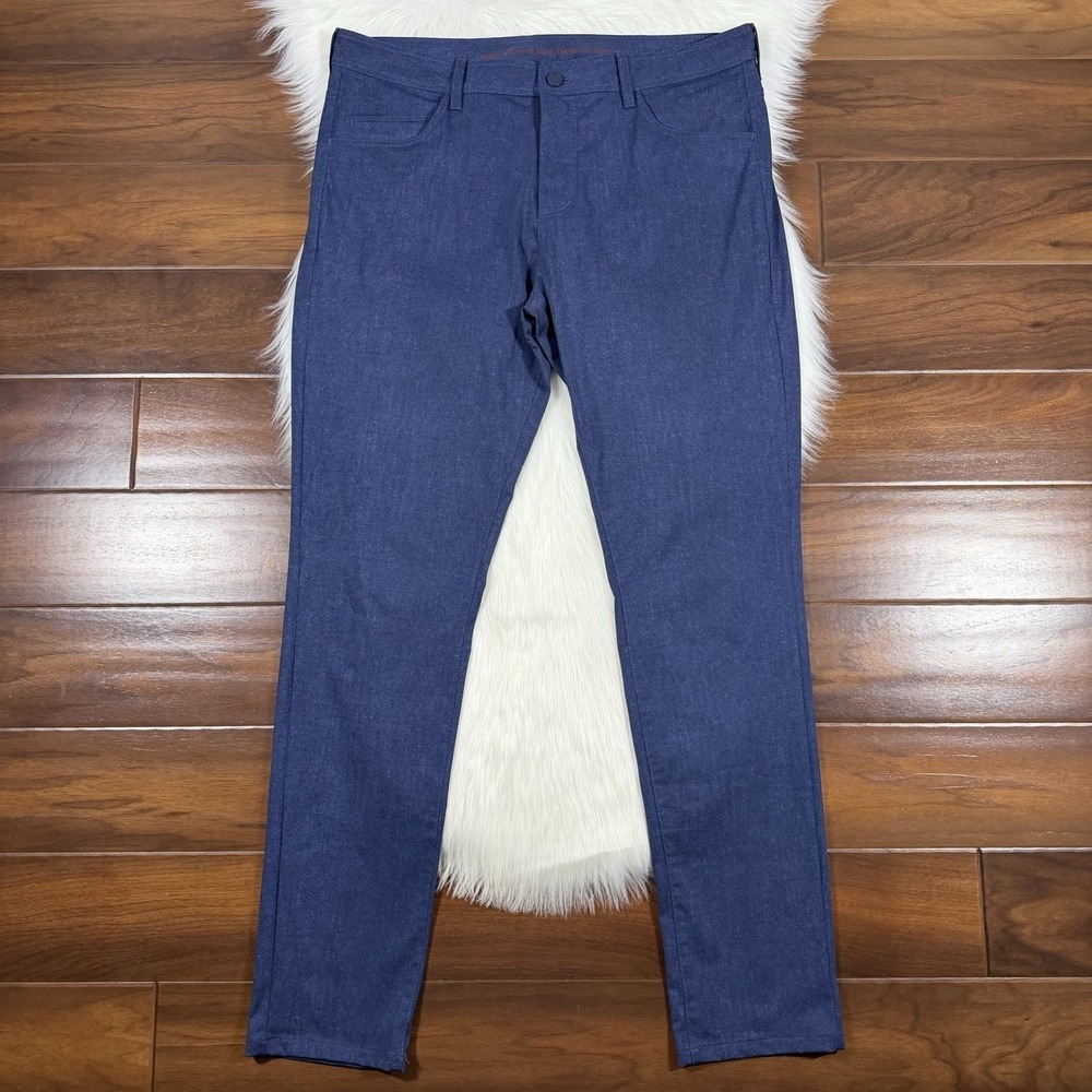 Rhone Men's Size 36 Blue Denim Like Commuter Five Pocket Pants
